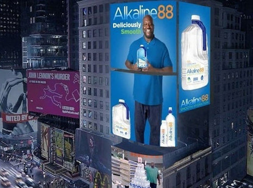 Times Square Branded Digital Billboard Ad featuring Shaq and alkaline water